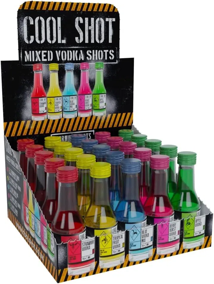 Cool shot mixed vodka
