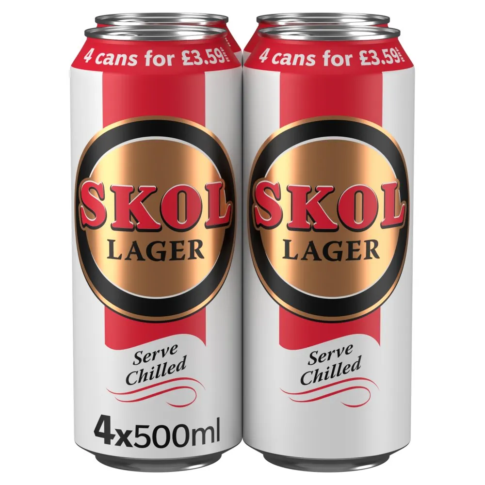 Skol lager 4 pack pm £3.59
