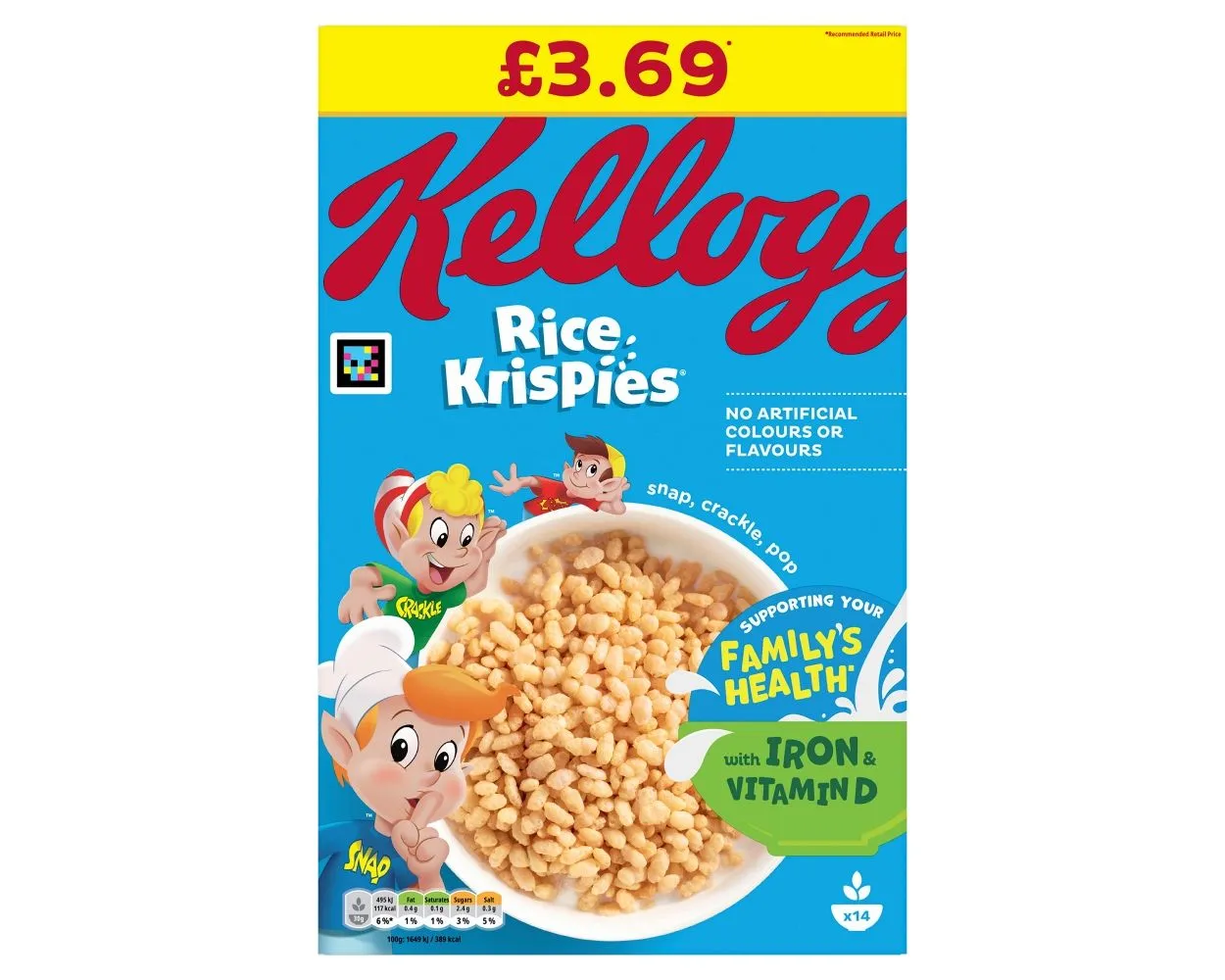 Kellogg`s rice krispies breakfast cereal£3.69