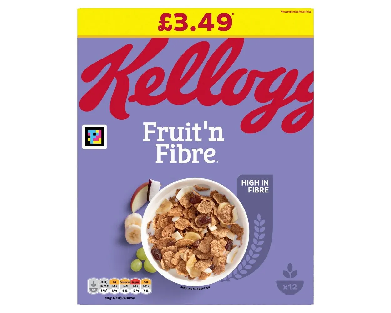 Kelloggs fruit&fibre pm £3.49
