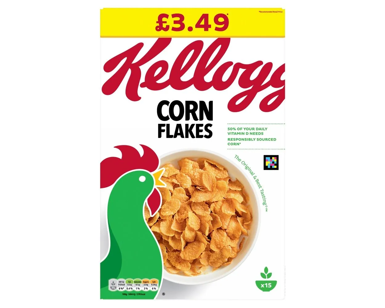 Kelloggs's corn flakes pmp £3.49