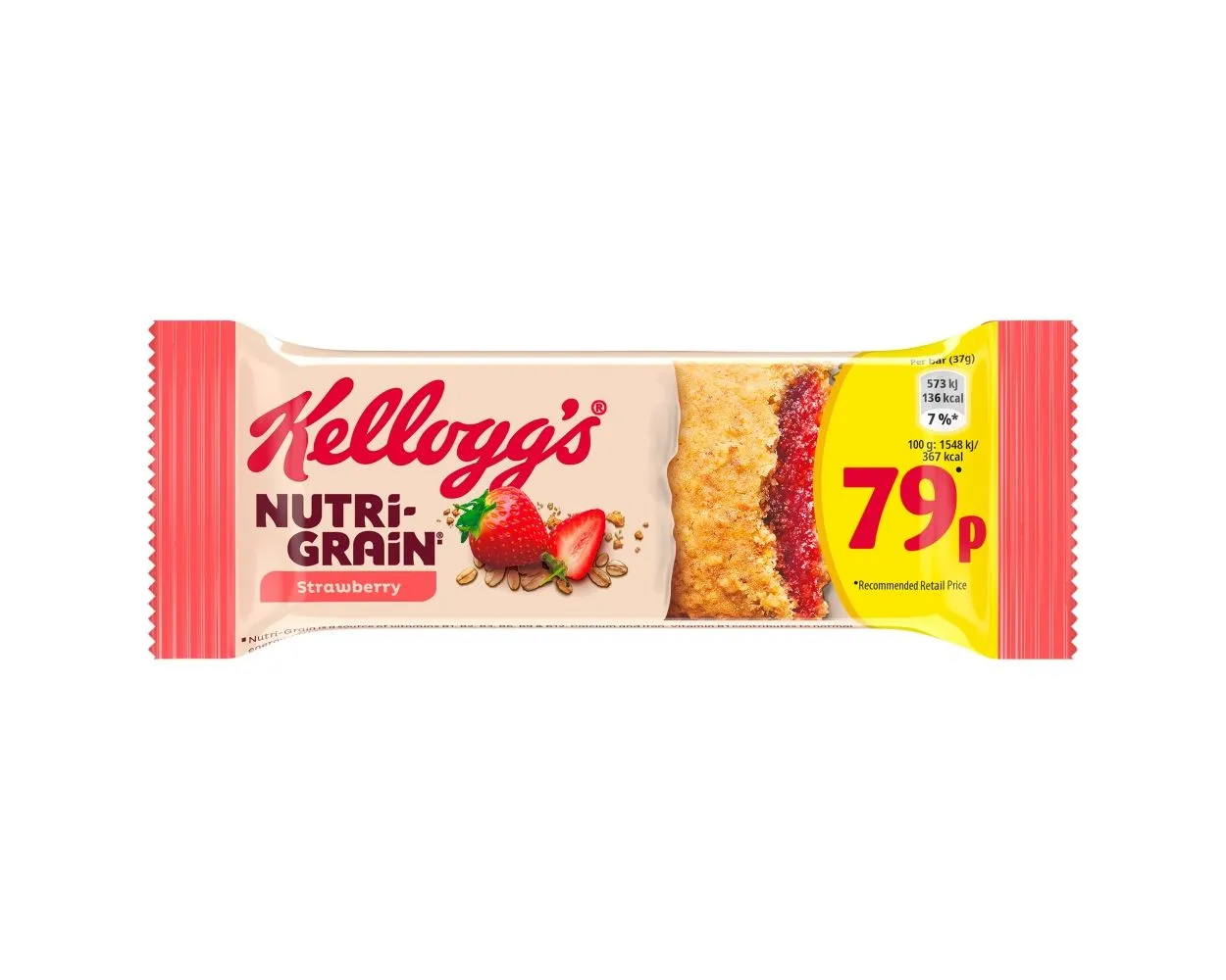 Kelloggs nutri-grain strawberry pmp £0.79