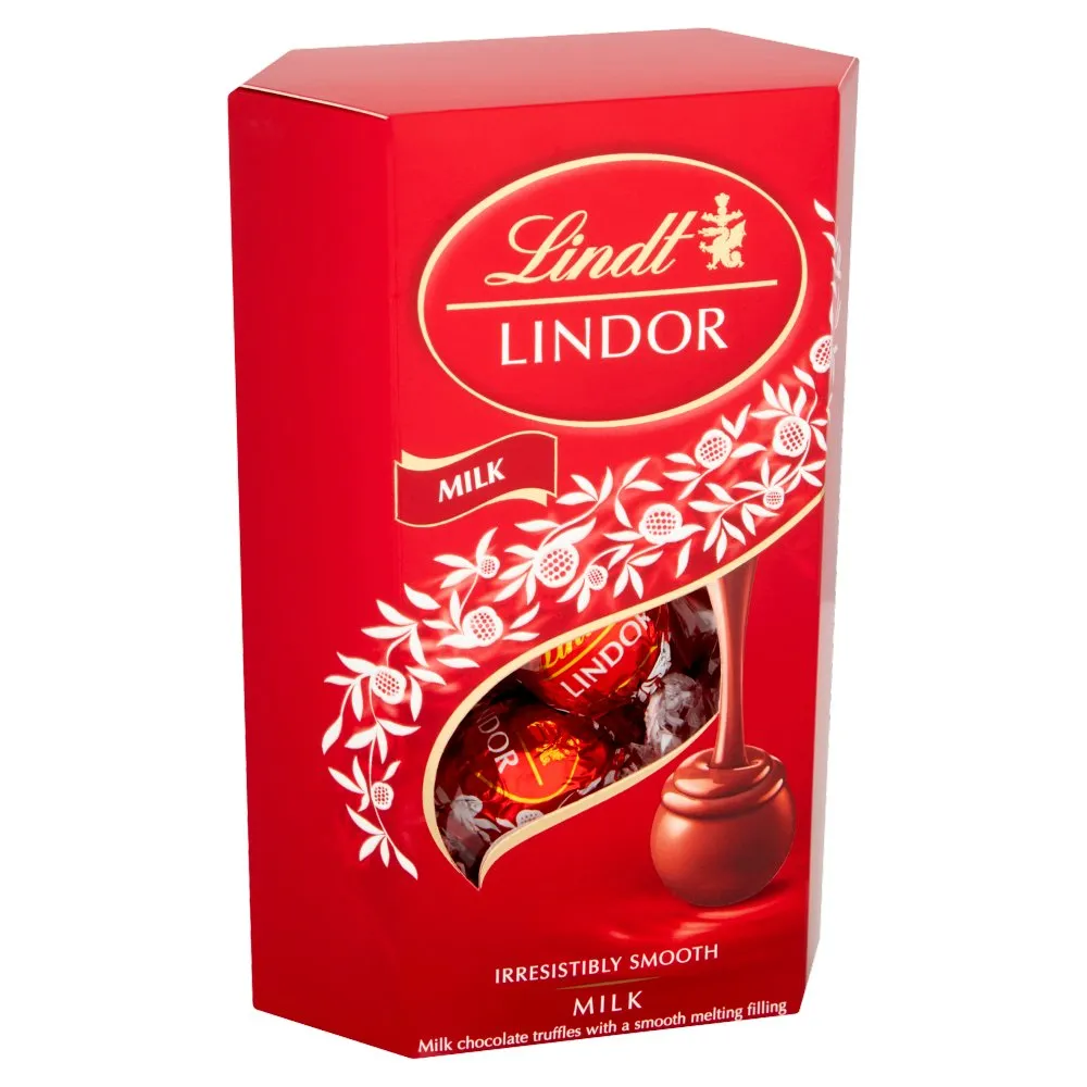 Lindor milk chocolate truffles box