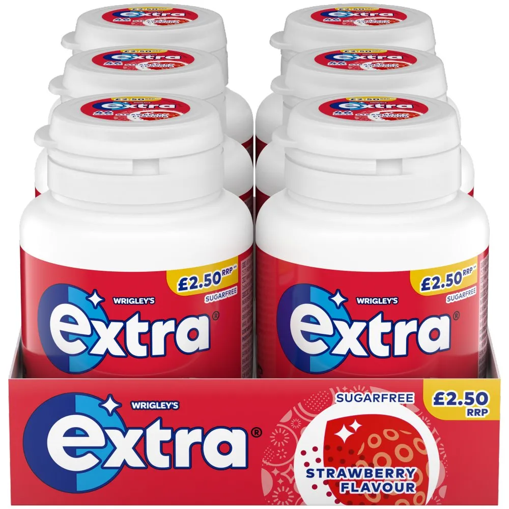 Wrigley extra strwberry bottle pm £2.50