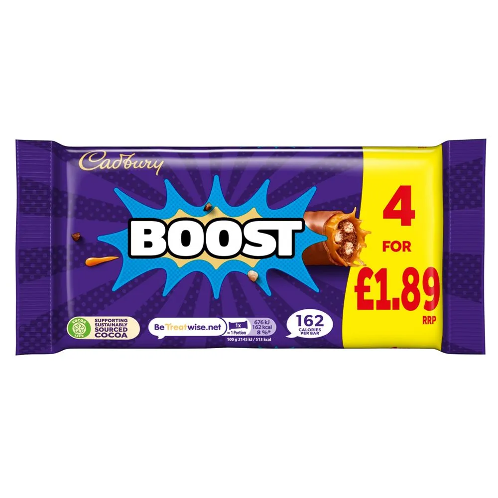 Cadbury boost 4pk pmp£1.89