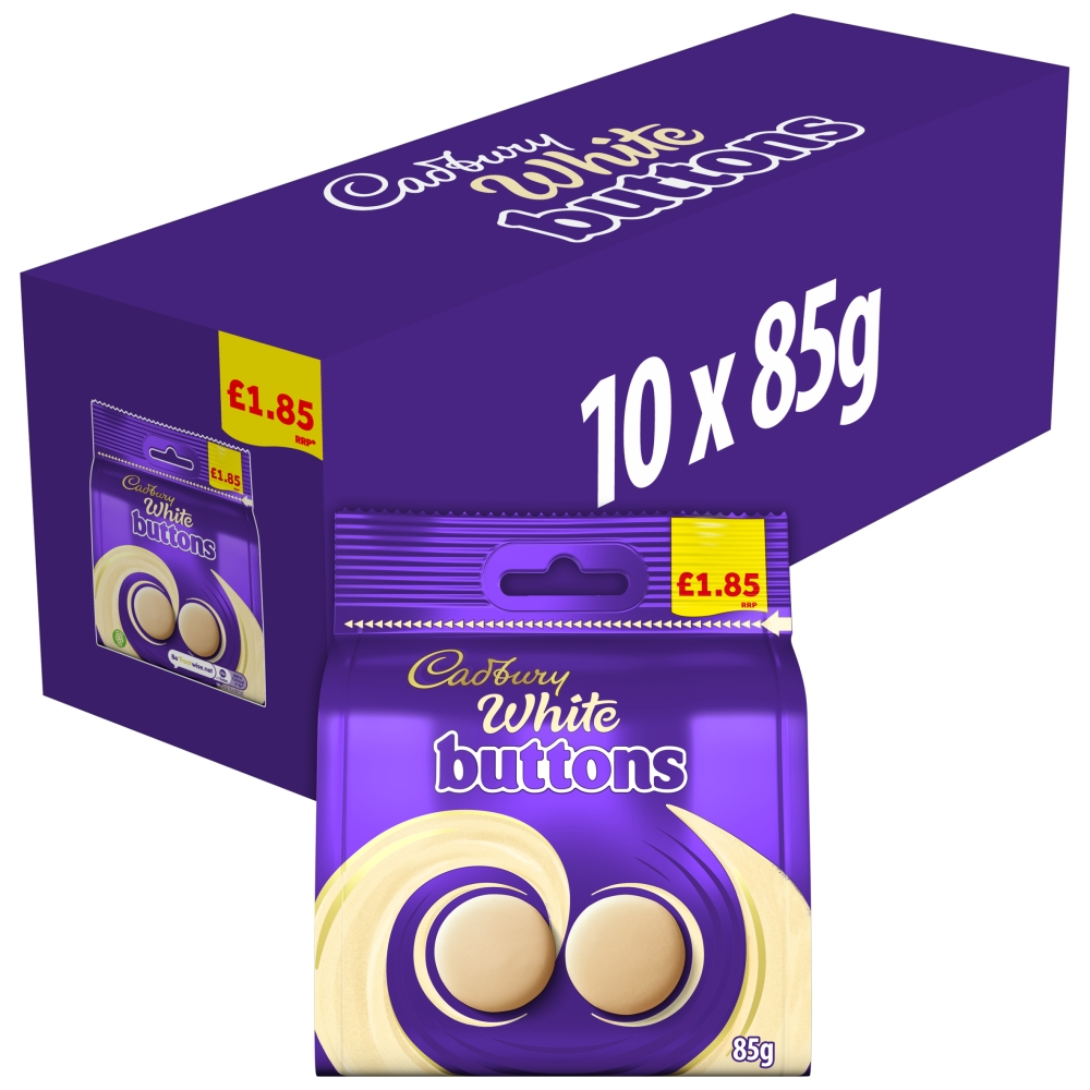 Cadbury white buttons pmp £1.85
