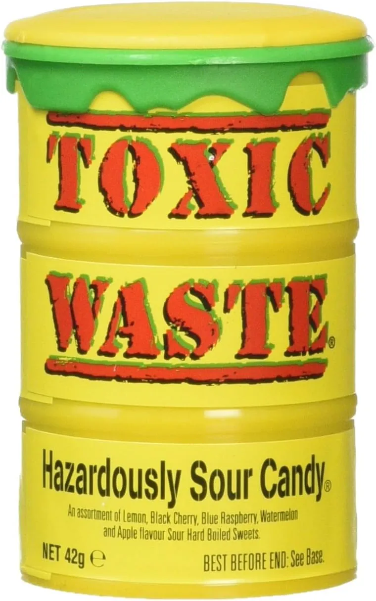 Toxic waste yellow drum
