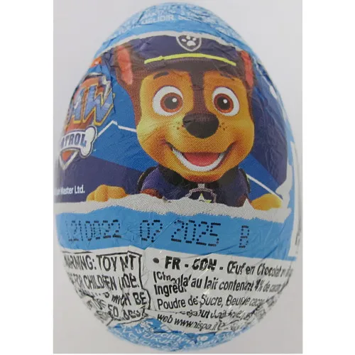 ***zaini paw patrol milk chocolate surprise eggs