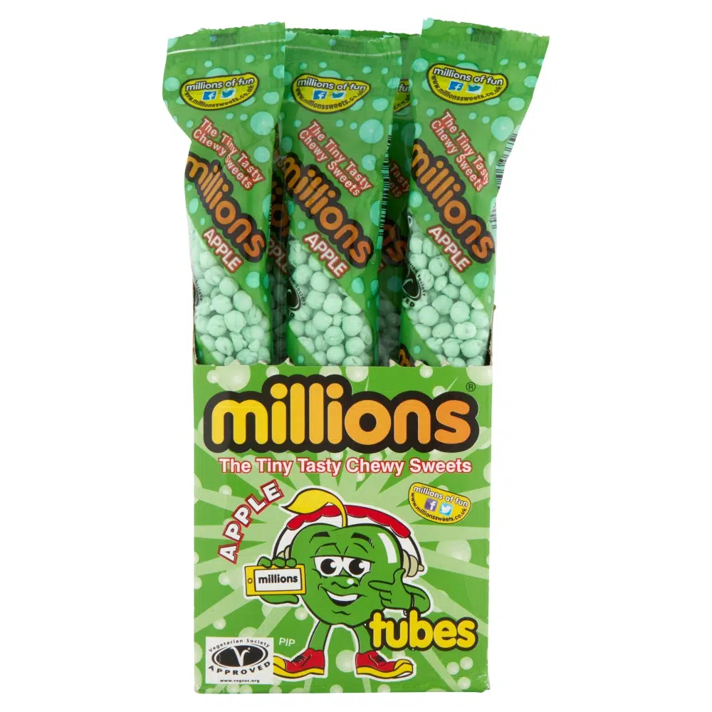Millions Sour Apple Tubes