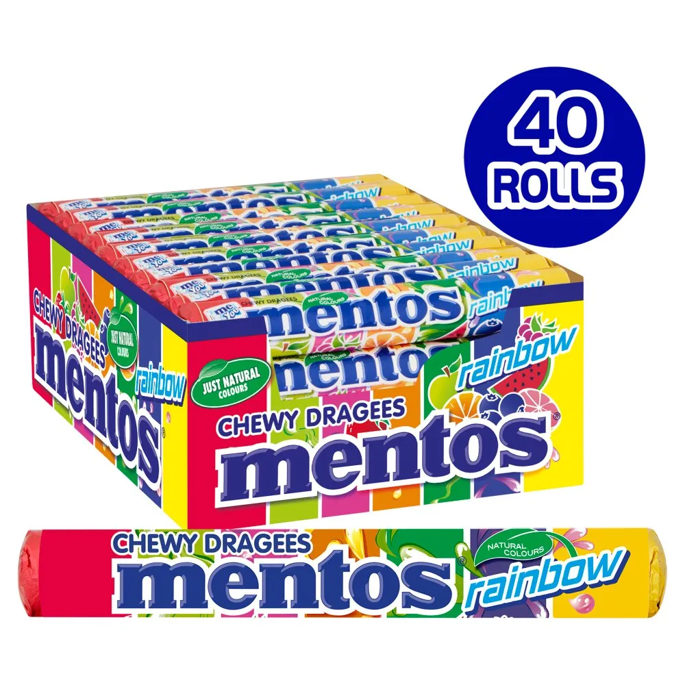 Mentos rainbow rolls
