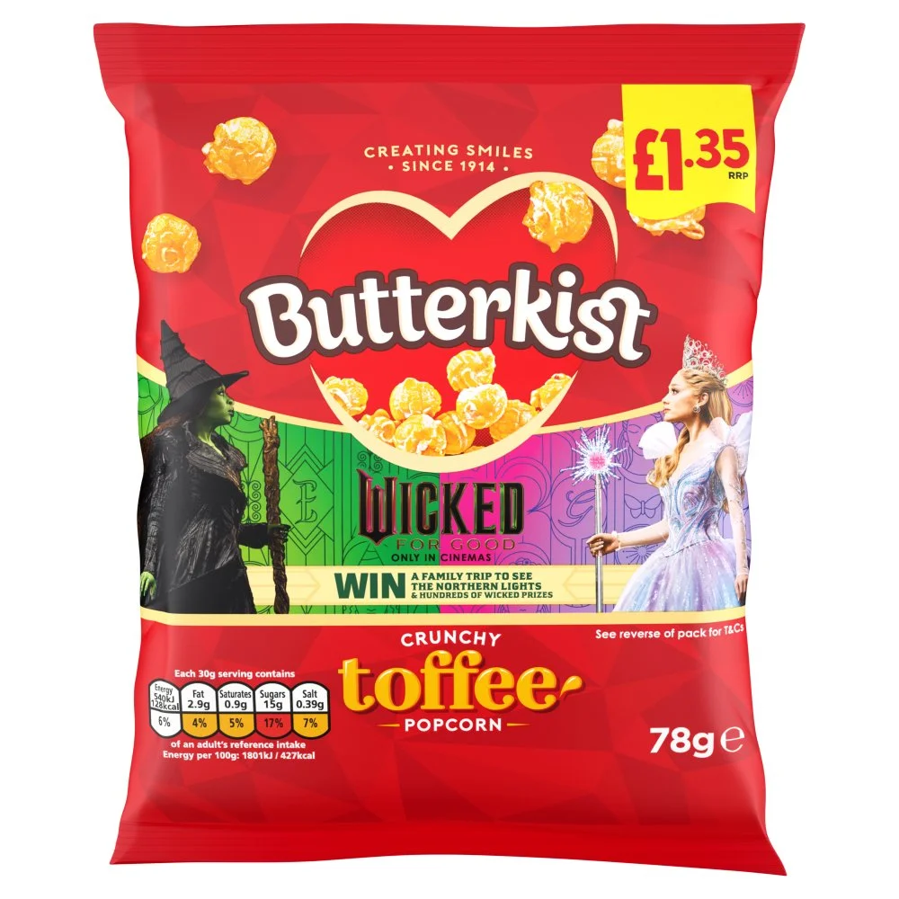 Butterkist toffee popcorn pmp £1.35