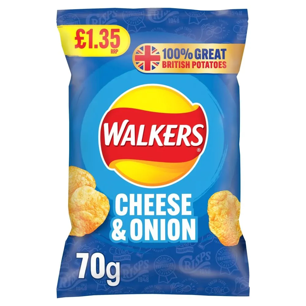 Walkers cheese & onion pmp £1.35