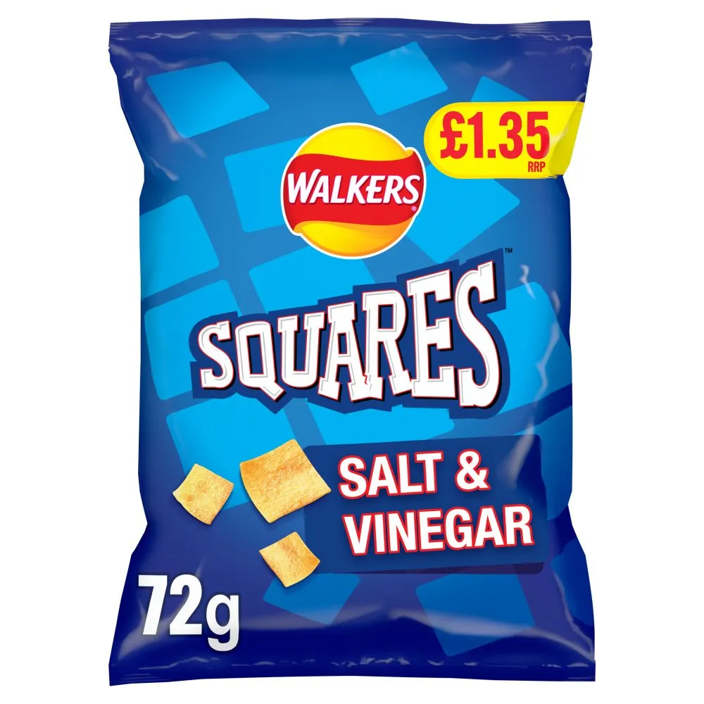 Walkers Squares Salt & Vinegar PM £1.35