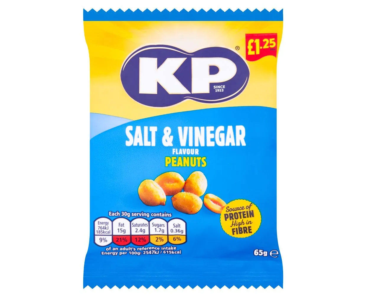 Kp salt & vinegar peanuts pm£1.25