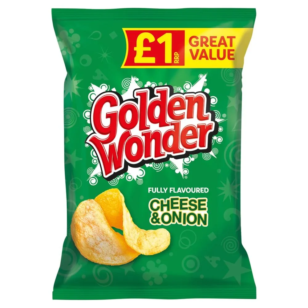 Golden wonder mature cheddar & spring onion pm £1