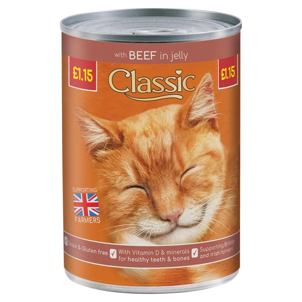 Classic Cat Food Beef PM £1.15