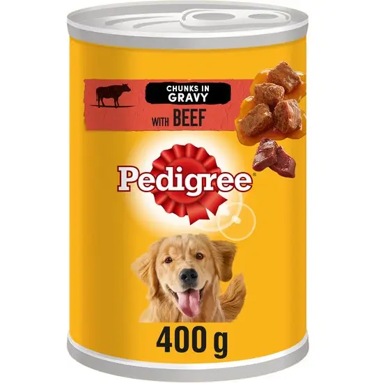 Pedigree beef in gravy can
