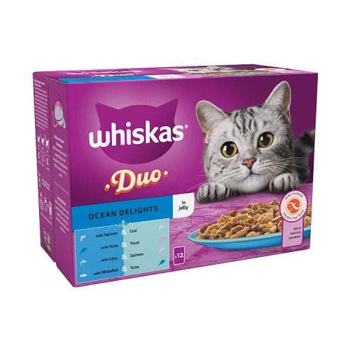 Whiskas 1+ duo ocean delights in jelly