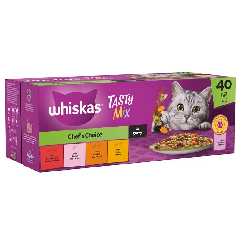 Whiskas 1+tasty chefs choice in gravy