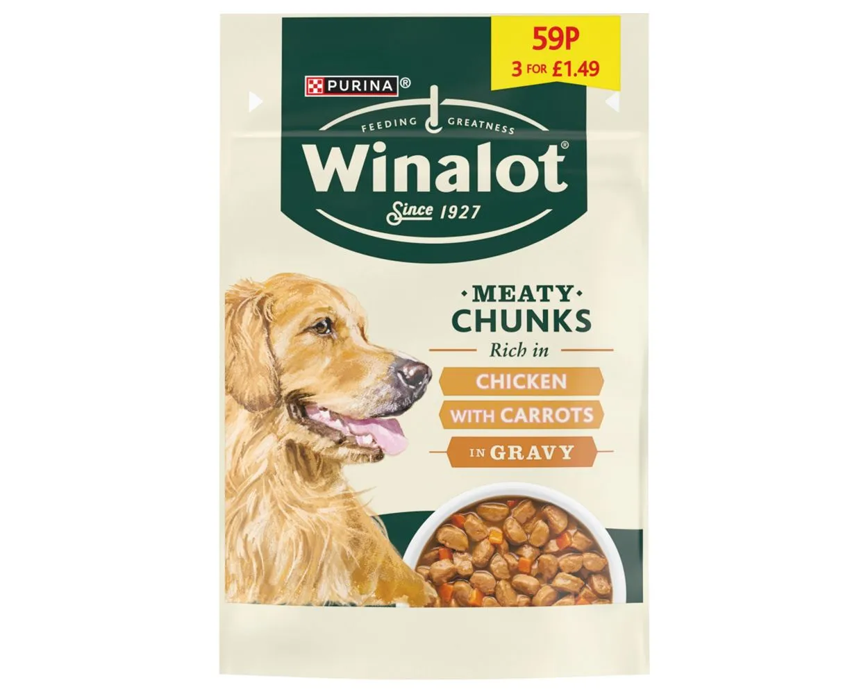 Winalot pouch chicken in gravy pm£1.49