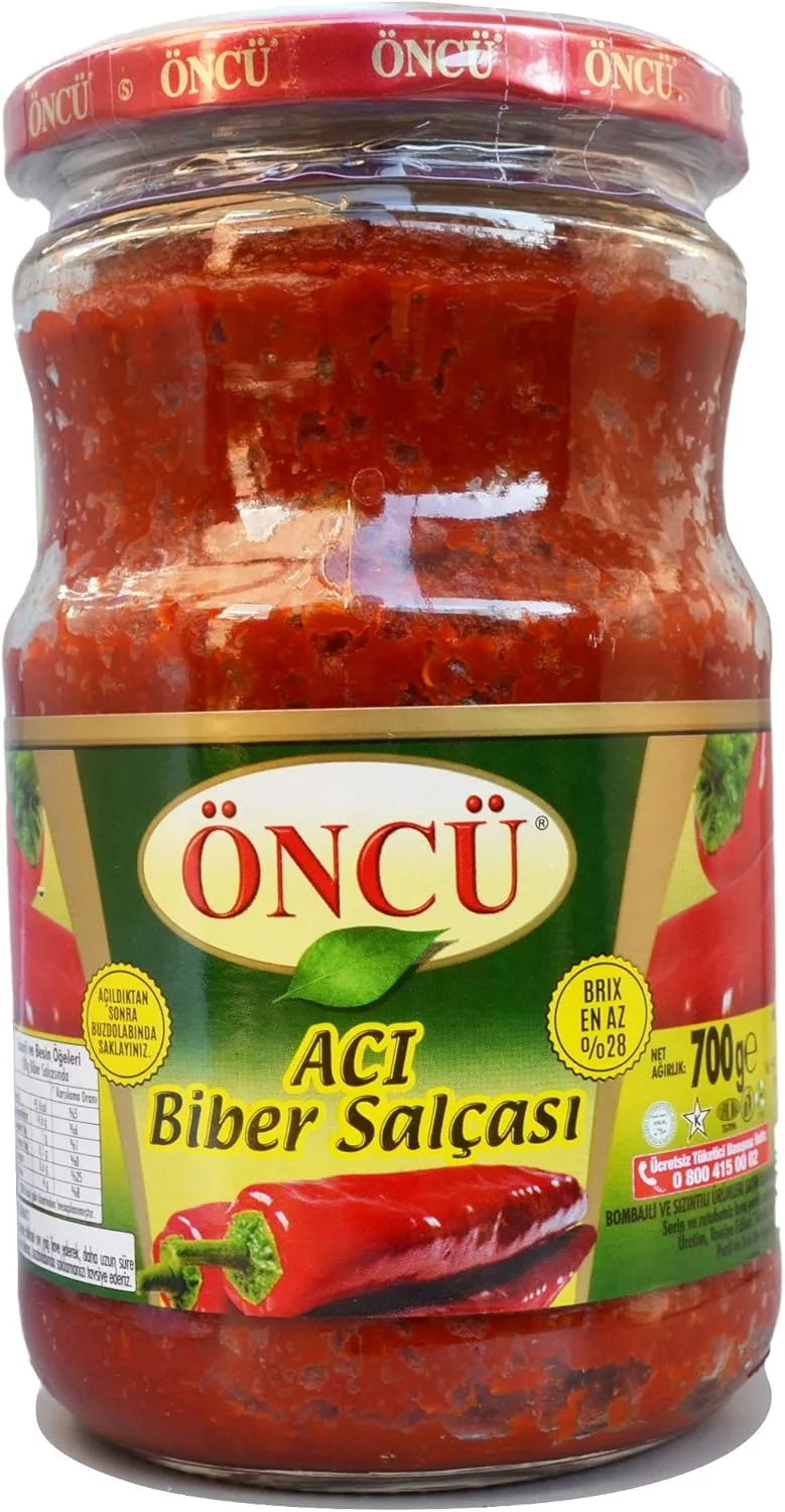 Oncu pepper paste hot glass