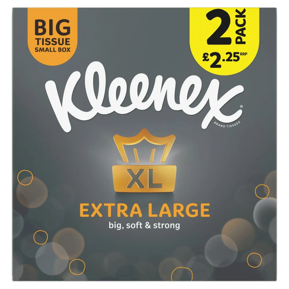 Kleenex extra large pm£2.25 compact twin