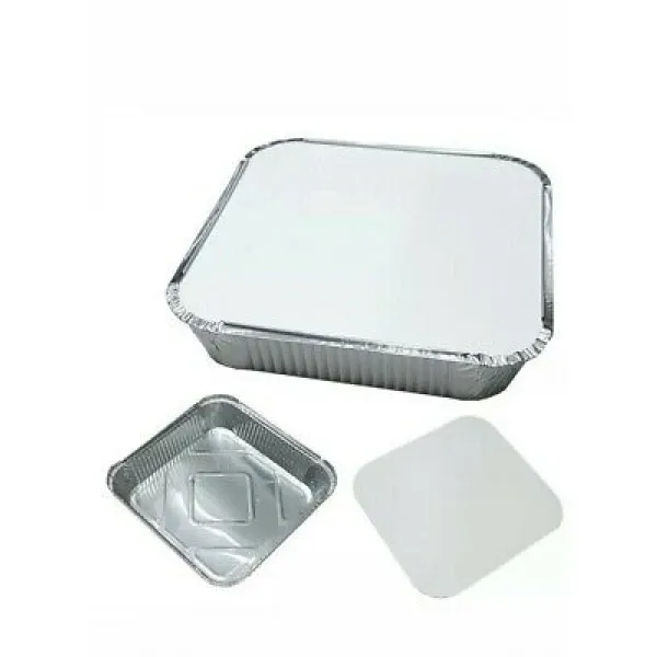 Foil container with lids 1600ml 9x9