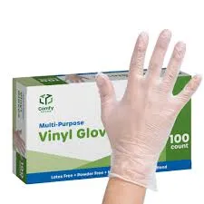 Everyday clear vinyl gloves powder free large