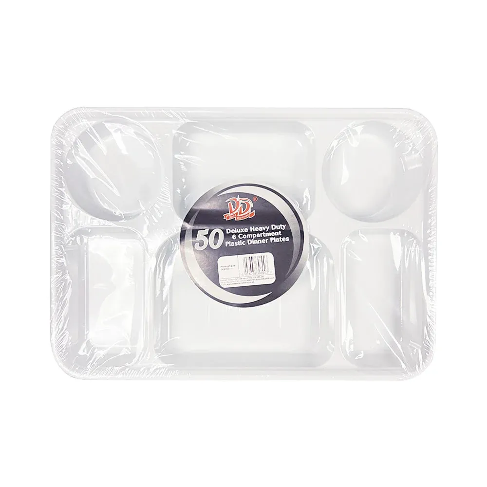 Did Heavy Duty 6 Compartment Plastic Dinner Plates