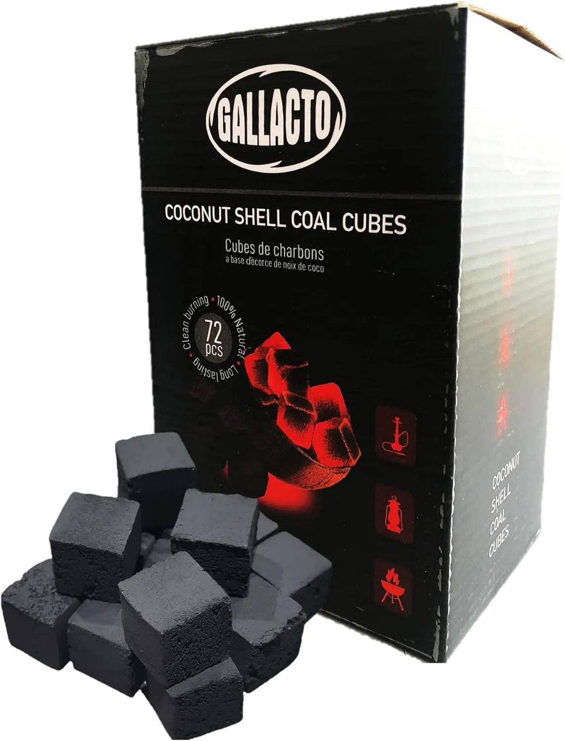 Coconut Shell Coal Cubes