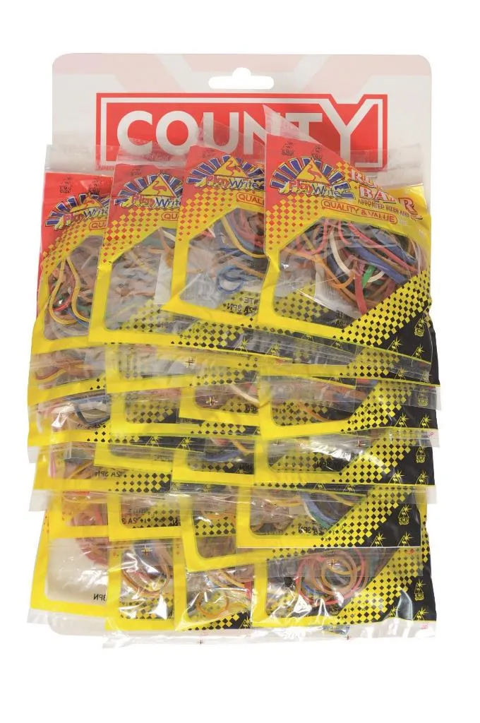 County asstd rubber band