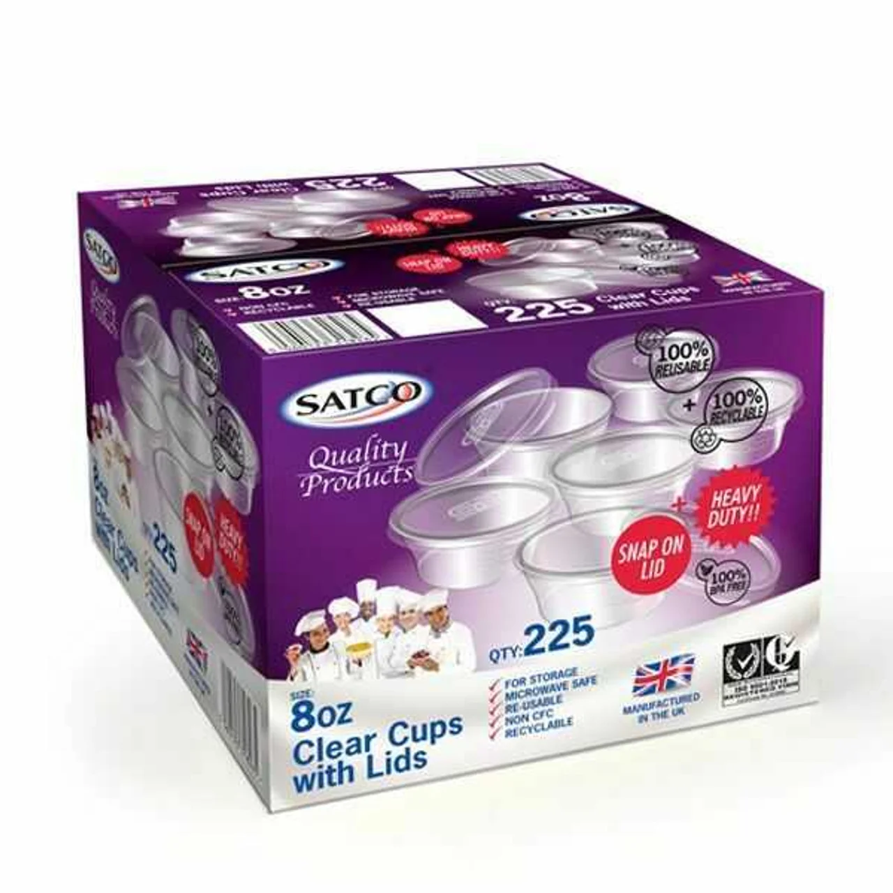 Satco Chutney Cups&lids Plastic