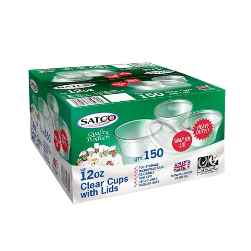 Satco Chutney Cups&lids Plastic