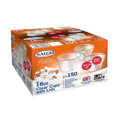 Satco Chutney Cups&lids Plastic
