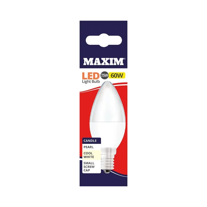 Maxim 8w=60w Led Candle Ses Pearl