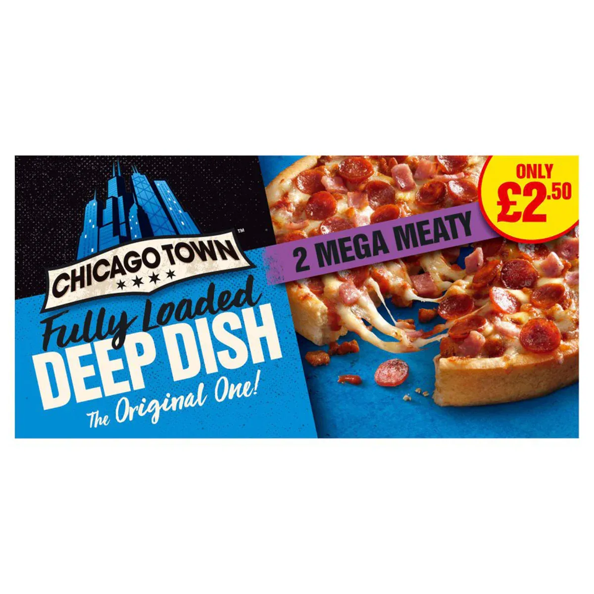 Chicago town 2 deep dish mega meaty £2.50