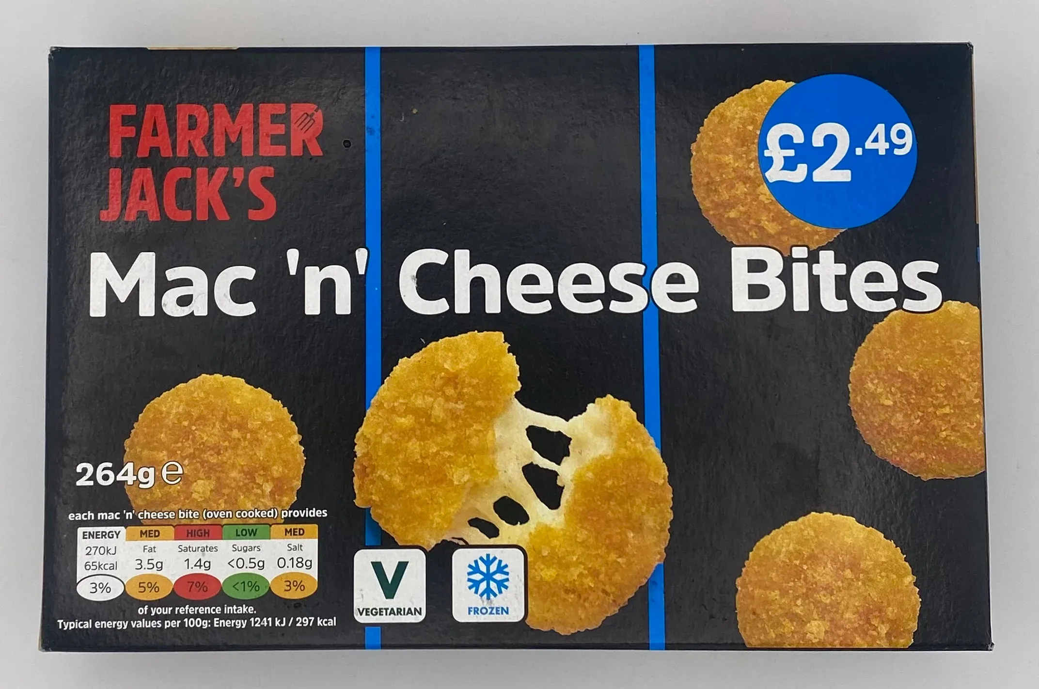 Farmer jacks mac n cheese bites £2.49