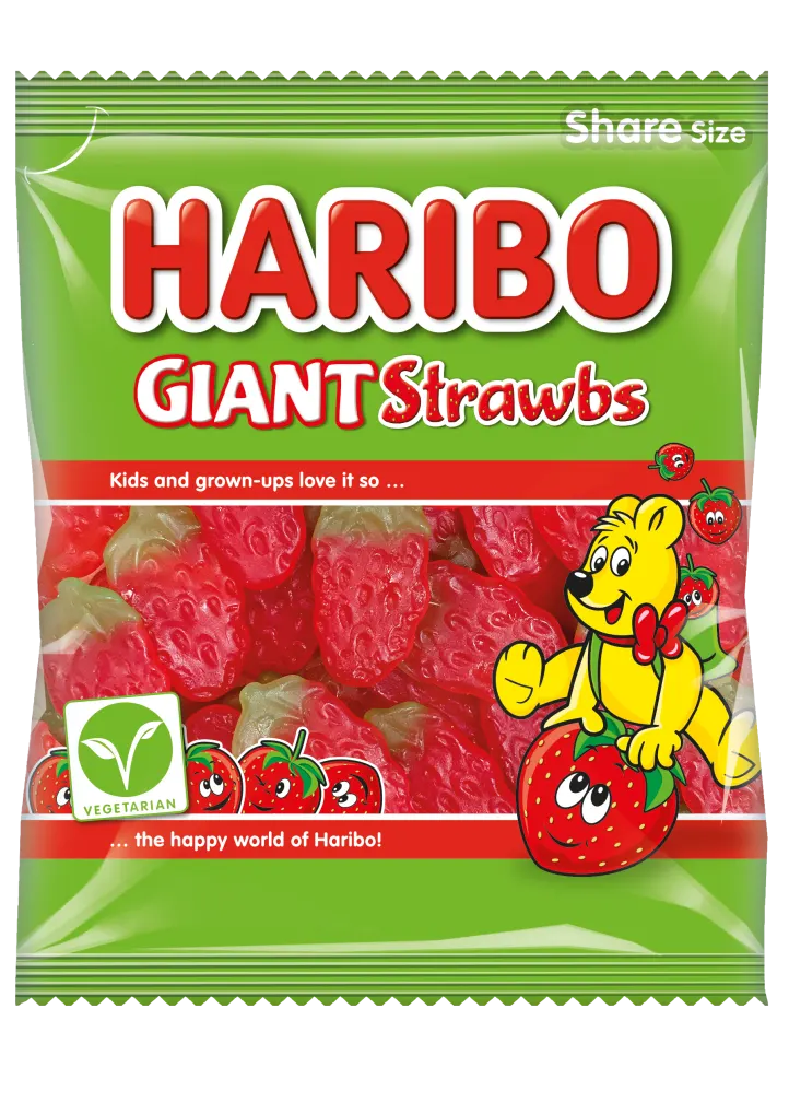 ***HARIBO GIANT STRAWBS PMP£0.70
