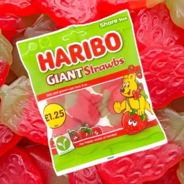 HARIBO GIANT STRAWBS PM£1.25