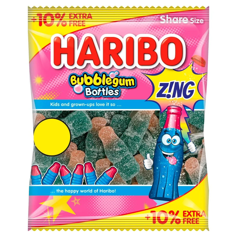 HARIBO BUBBLEGUM ZING BOT PM £1.25
