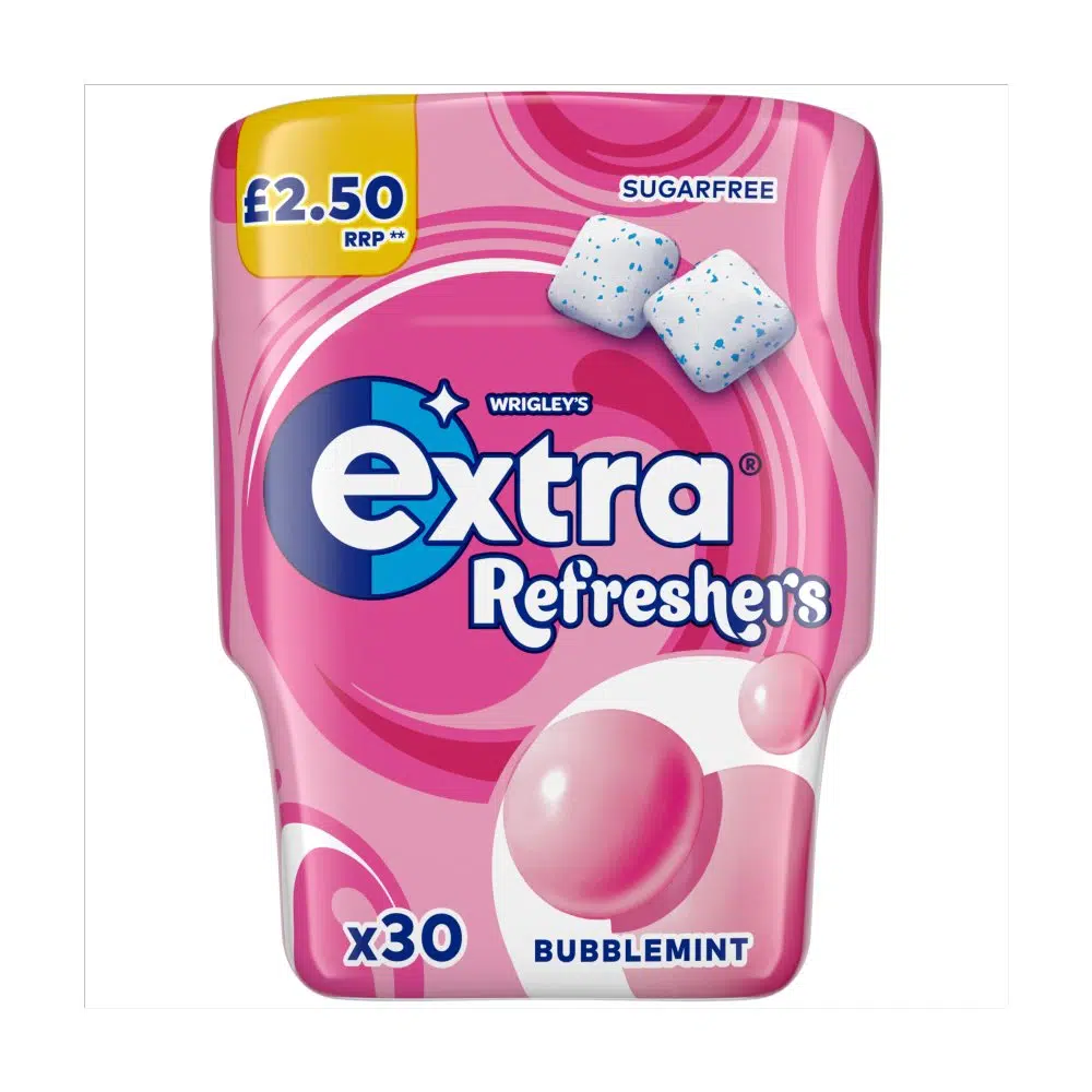 WRIGLEYS EXTRA REFRESHER'S SF BUBBLEMINT BOT