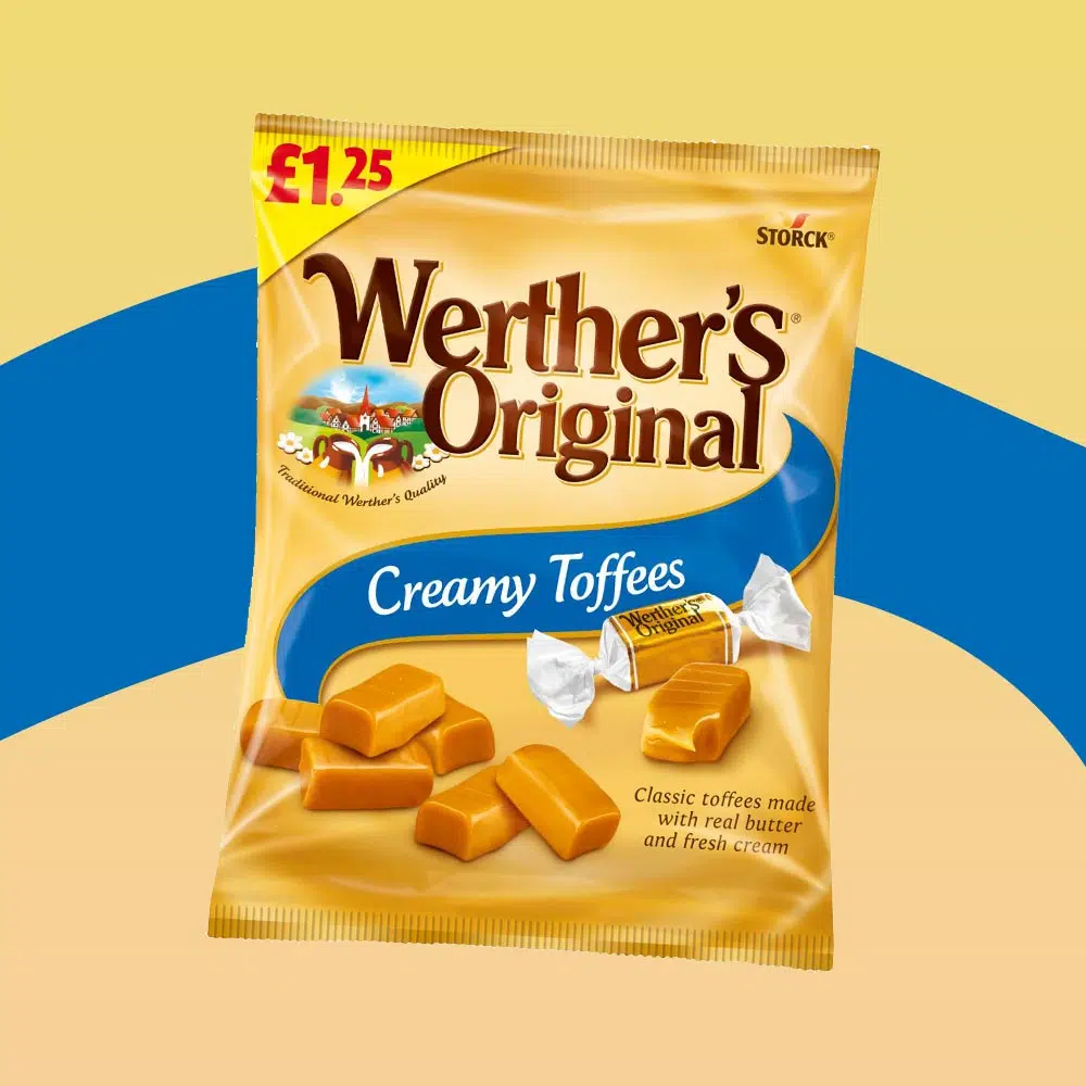WERTHER'S ORIGINAL CREAMY TOFFEES PM £1.25