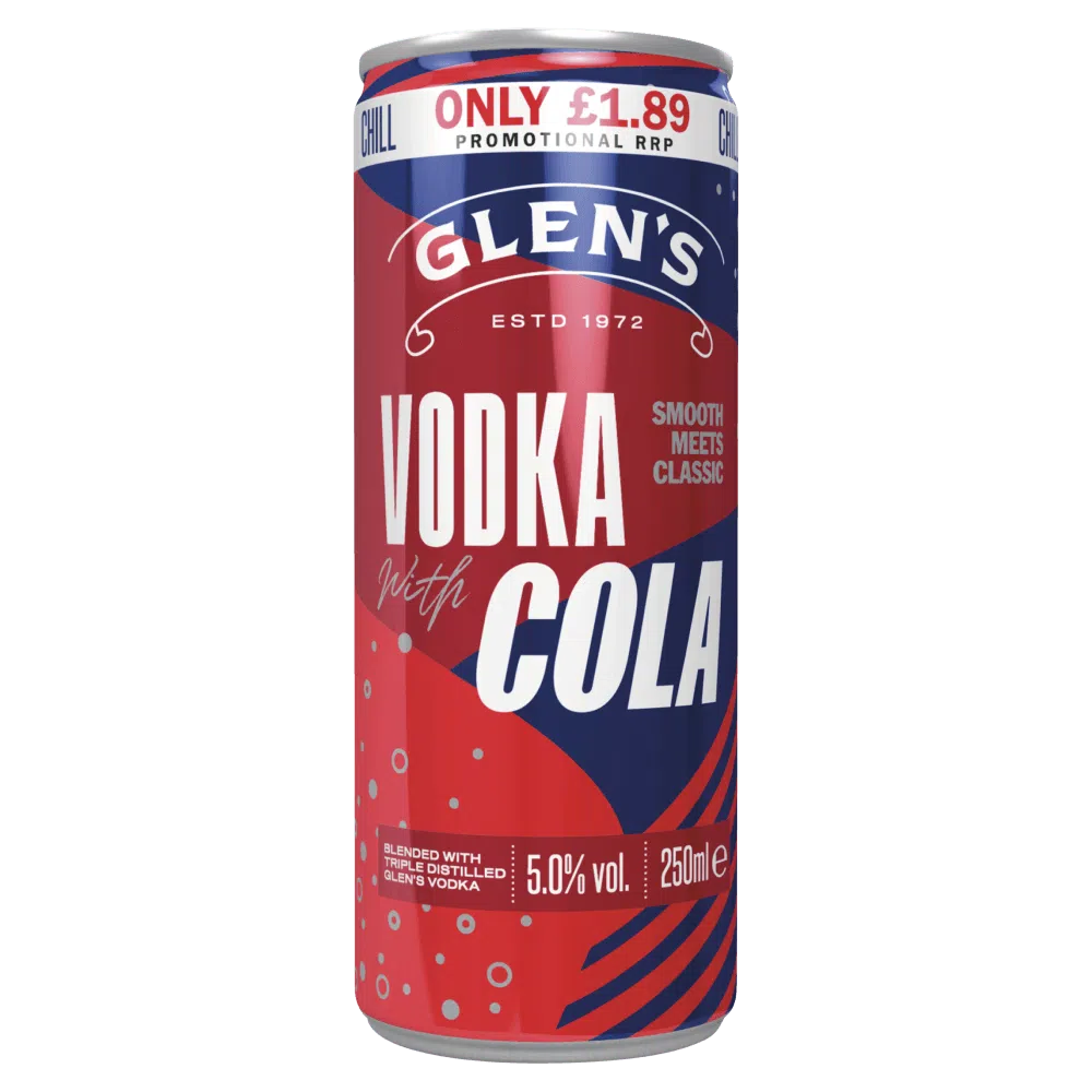 GLENS RTD COLA COLA FLAVOURED PMP £1.89