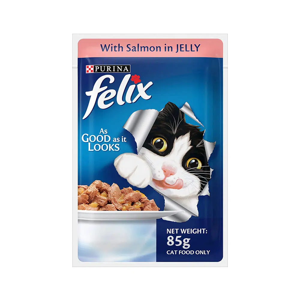 FELIX POUCH SALMON IN JELLY PMP 3/£1.39