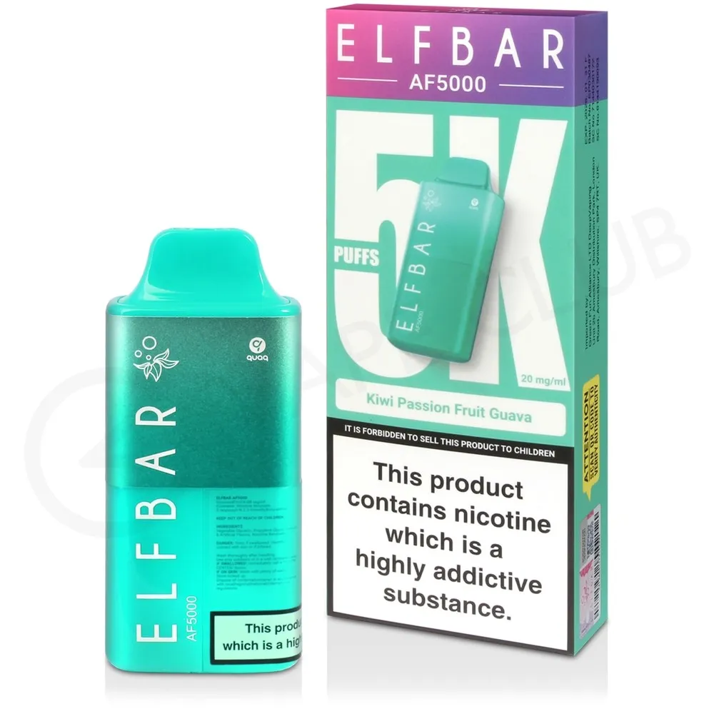 ELF BAR AF5000 KIWI PASSION FRUIT GUAVA