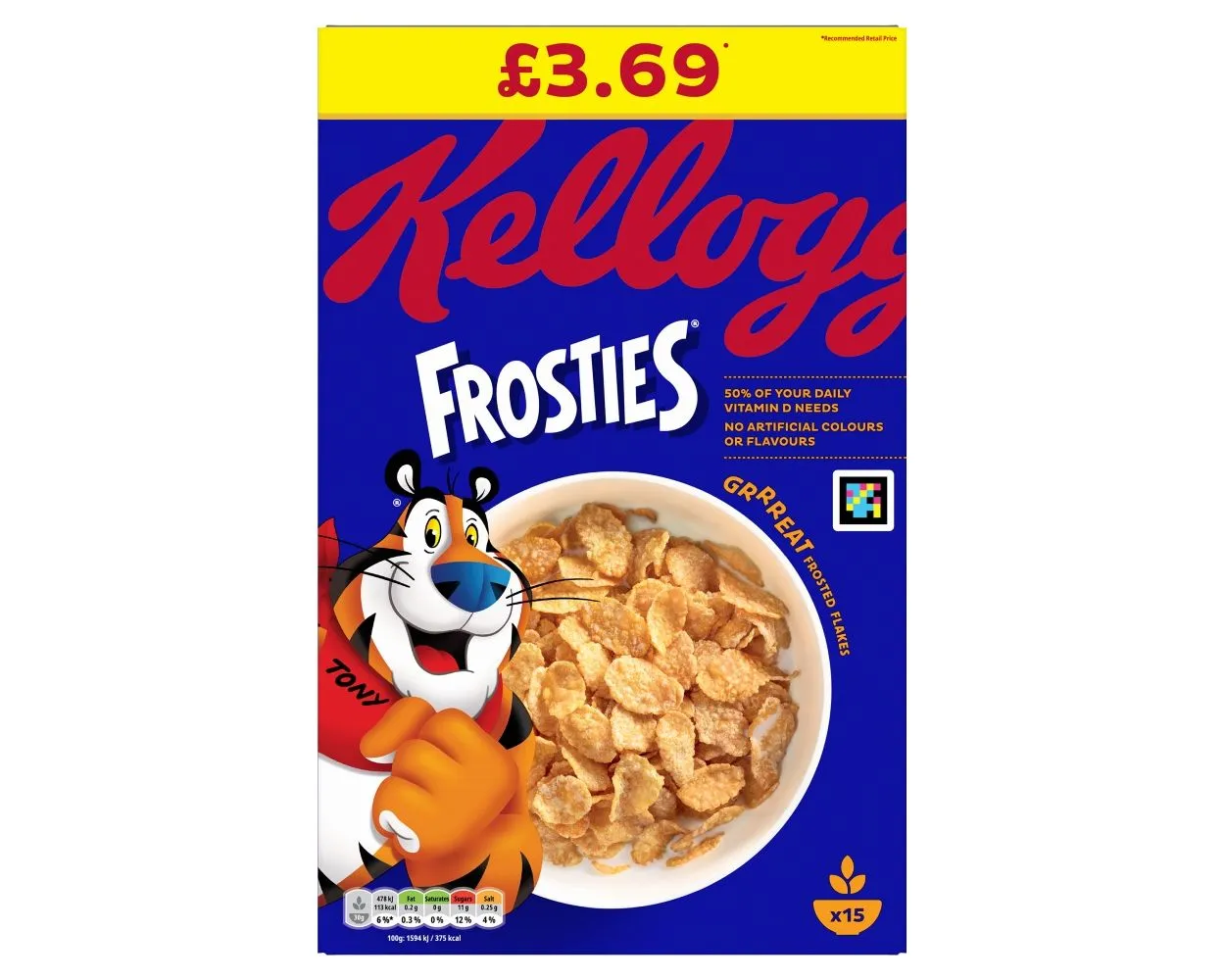 KELLOGGS FROSTIES BREAKFAST CEREAL PM £3.69