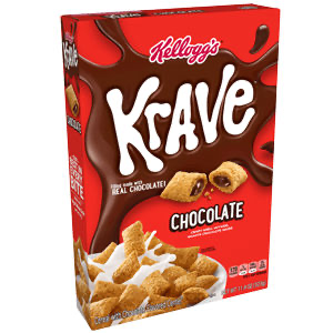 KELLOGG'S KRAVE CHOC HAZ B/FAST CEREAL PMP£3.69