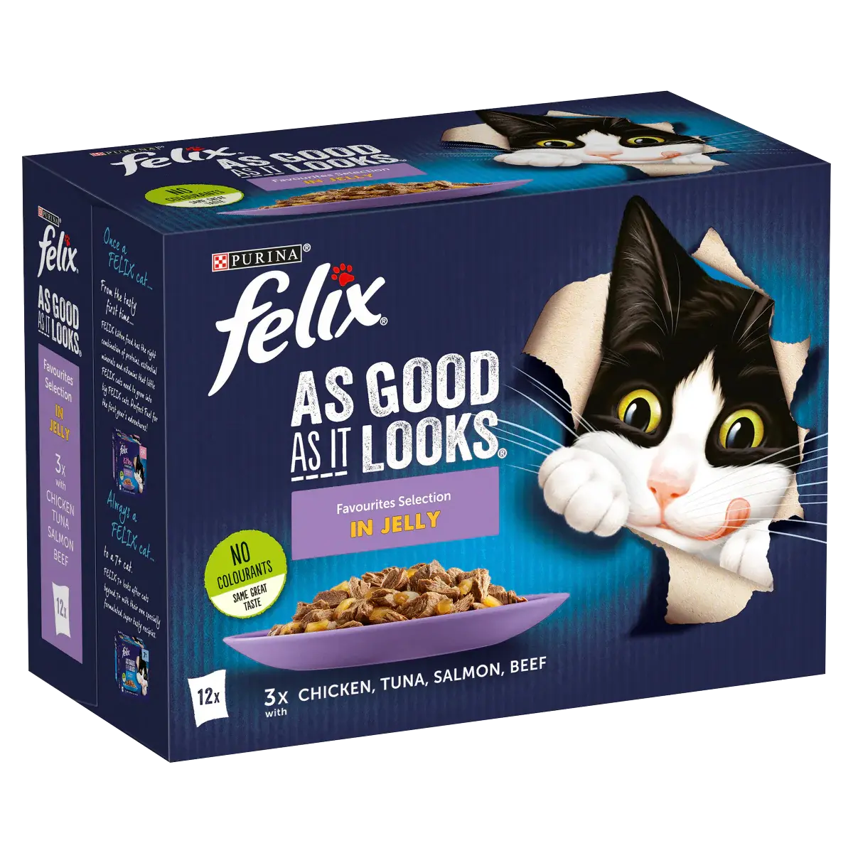 FELIX AGAIL FAVOURITES CAT FOOD 12PK PMP £4.75