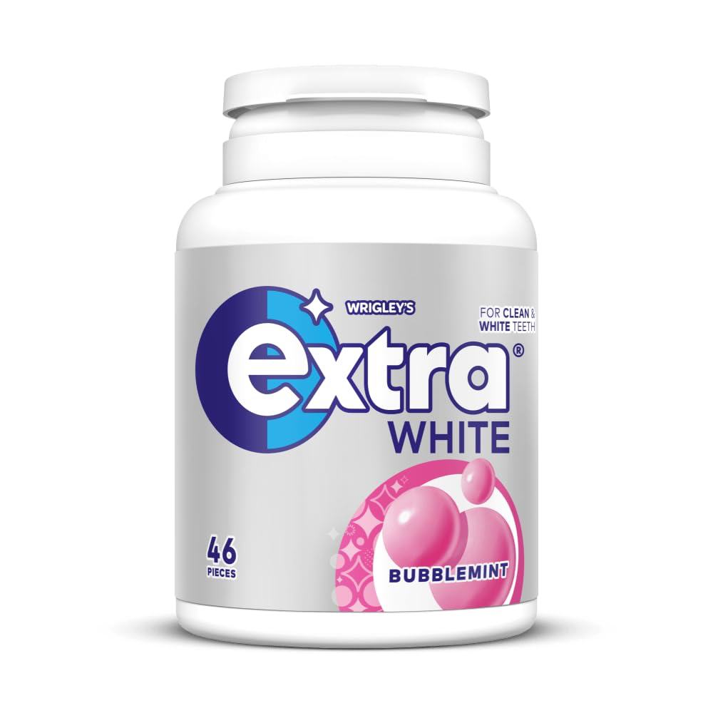 WRIGLEY EXTRA WHITE BUBBLEMINT BOTTLE