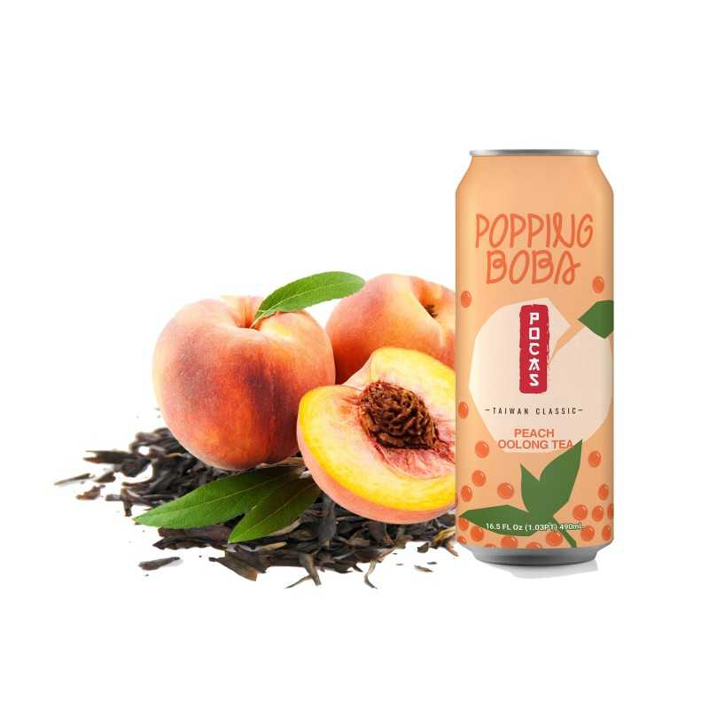POCAS POPPING BOBA PEACH OOLONG TEA